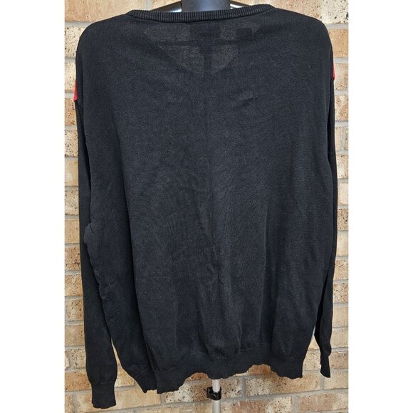 KingSize Big & Tall Men's Argyle V-Neck Sweater Black Red Gray Pullover 2XL - Picture 3 of 13